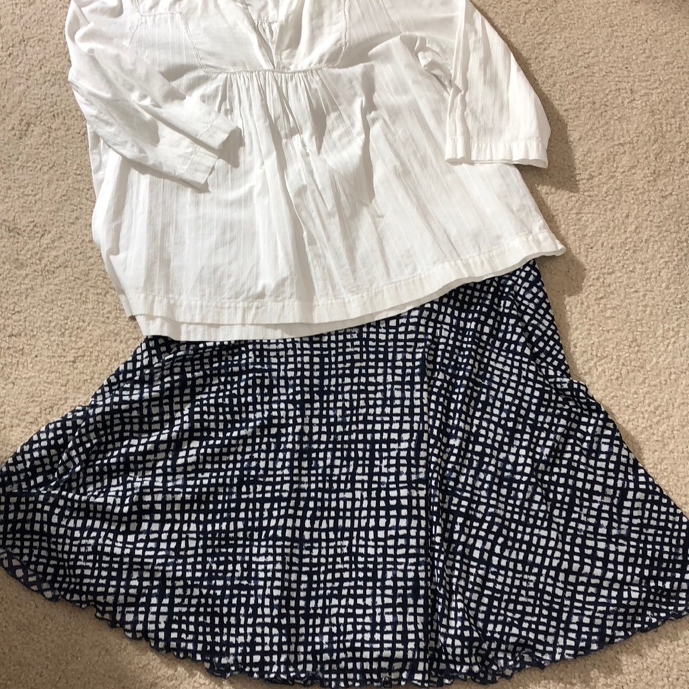 Pendleton Checked Flowy Skirt 14 Coastal